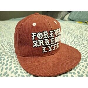 Forever Shreddy Lyfe Shred Til You're Dead Snapback Cap Hat Corduroy Skater